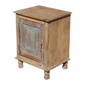 Rustic Farmhouse Reclaimed Wood Night Stand End Table Cabinet 