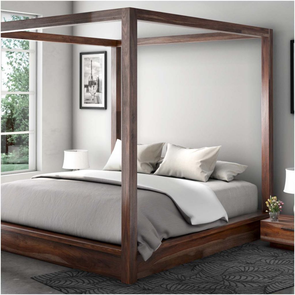 ustic Philadelphia Solid Wood Canopy Bed