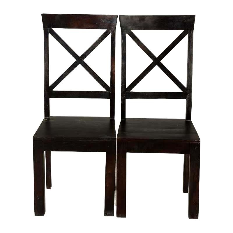 X Square Solid Wood Traditional Dining Chair (Set Of 2) 