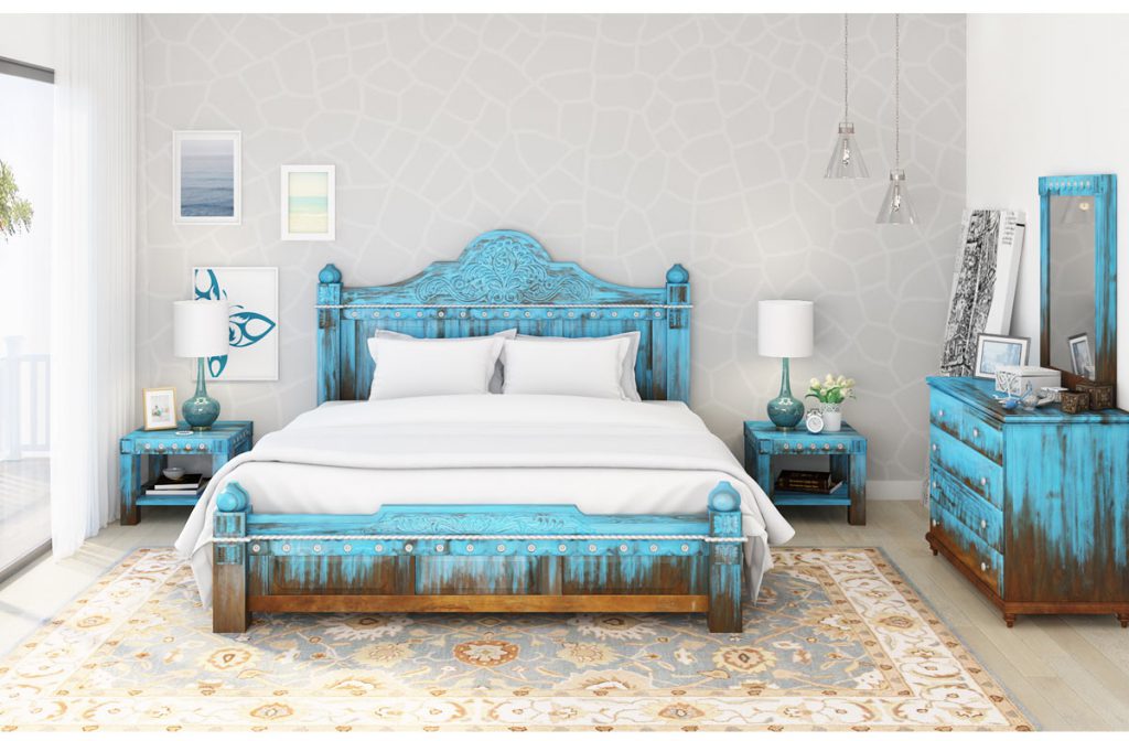 Empire Blue Dawn 5 Piece Bedroom Set
