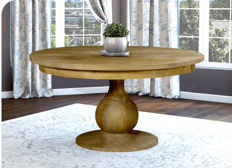 Mango wood round dining table 