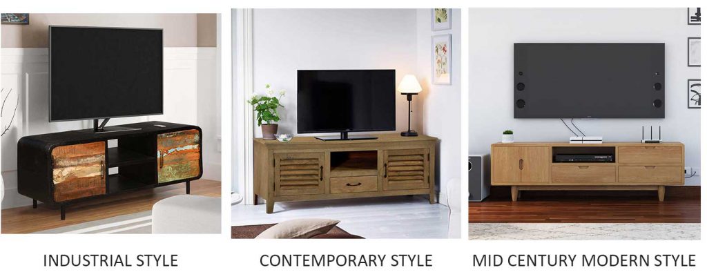 Styles of tv stand to compliment living room
