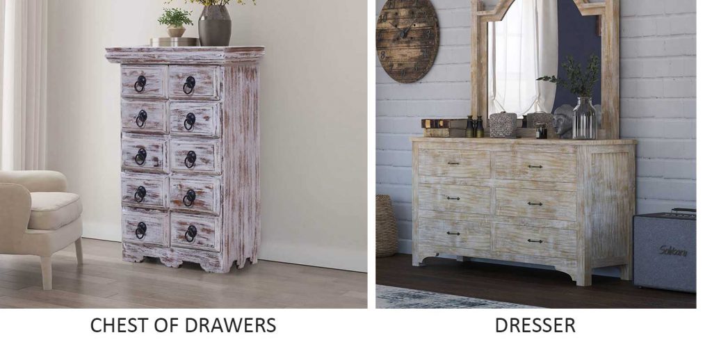 chest of drawers vs dresser