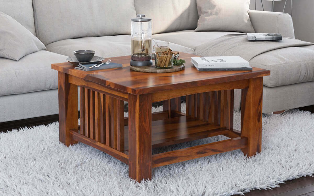 Jeddito Mission Rustic Solid Wood Square Coffee Table