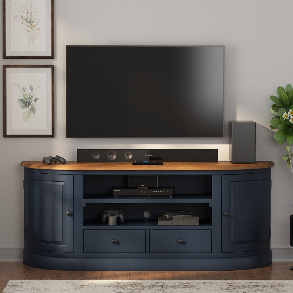 solid wood tv stand media console