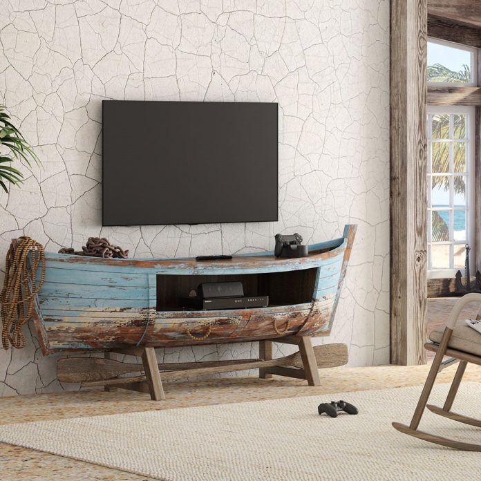 Coastal Boat tv stand media console