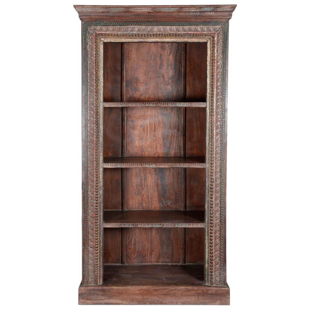 Turlock 4 Open Shelf Rustic Reclaimed Wood Standard Bookcase