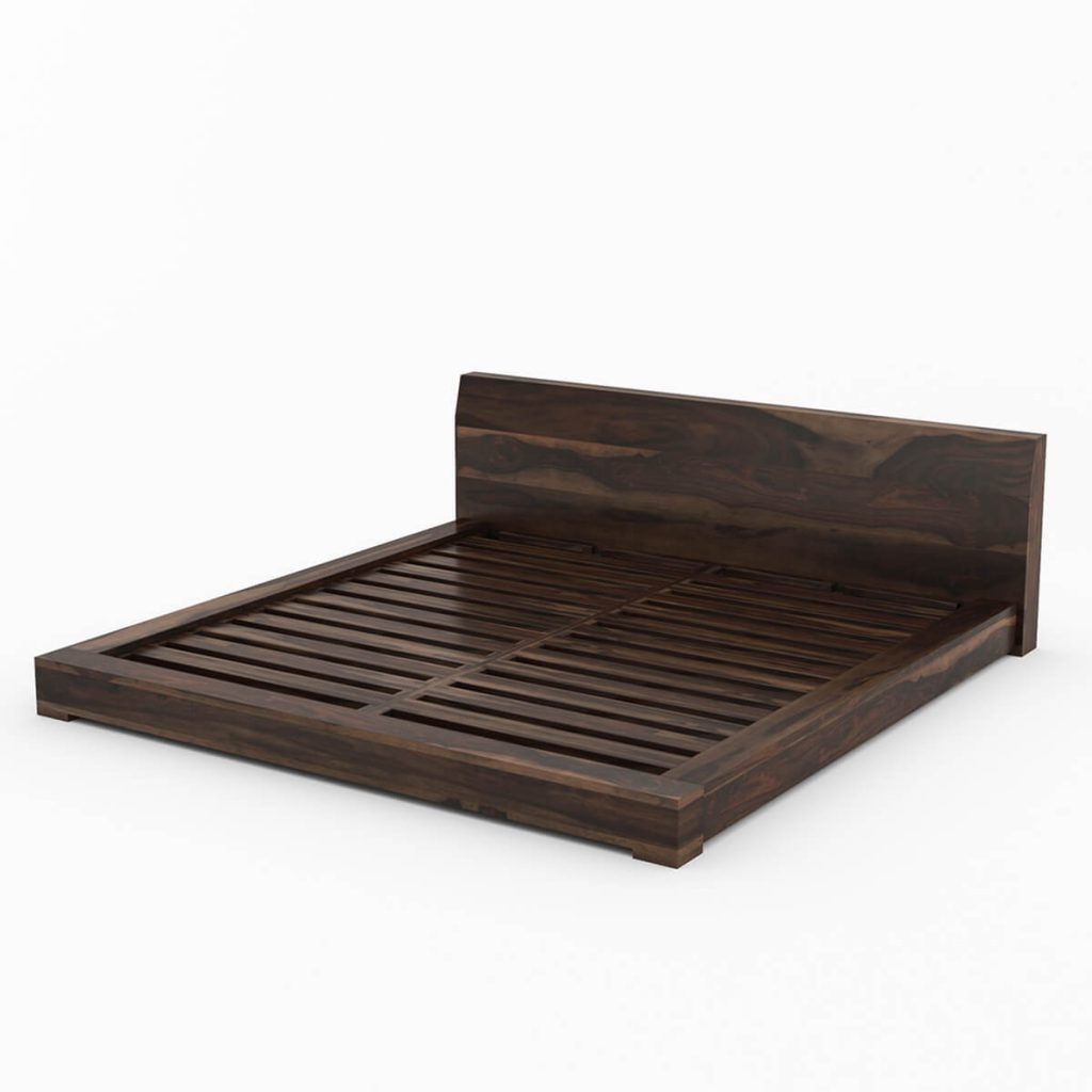  Handcrafted Solid Wood Low Profile Platform Bed frame