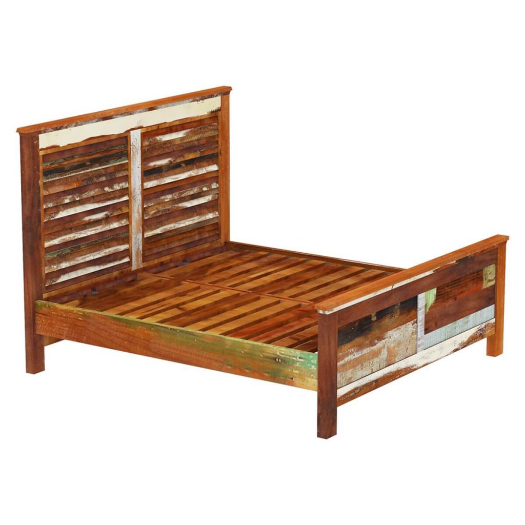 Reclaimed wood Handcrafted Solid Wood Platform Bed frame