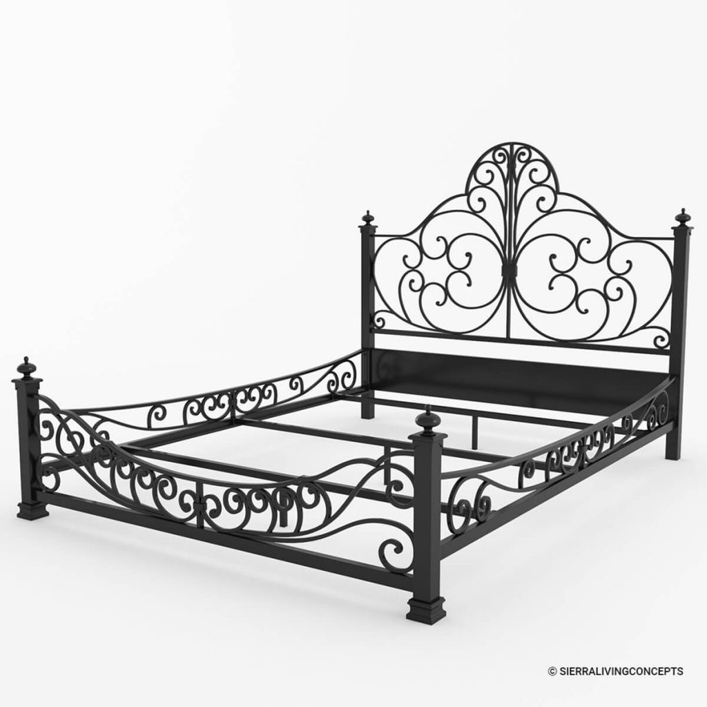 Antique Black Wrought Iron Bed frame