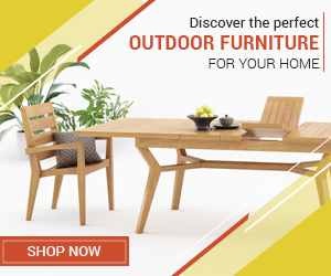 Solid teak wood outdoor furniture on sale