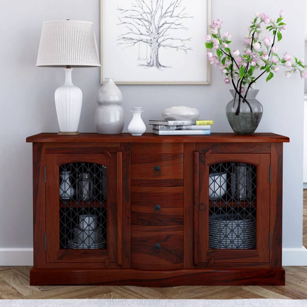 Solid wood small sideboard 