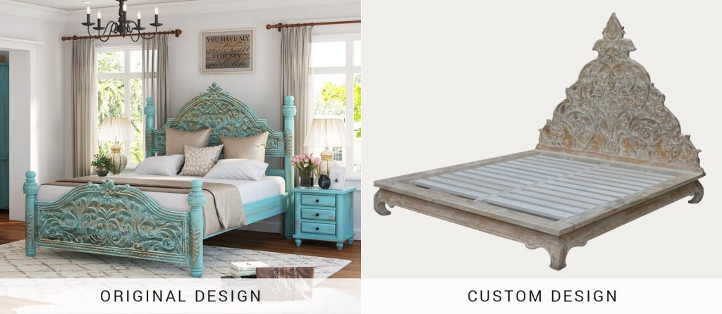 solid wood customized bed