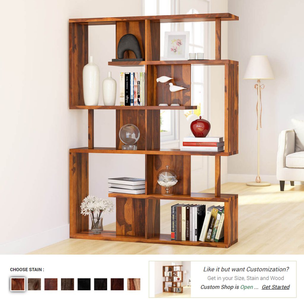 Fairfield Modern Geometric Bookcase for Home and Office