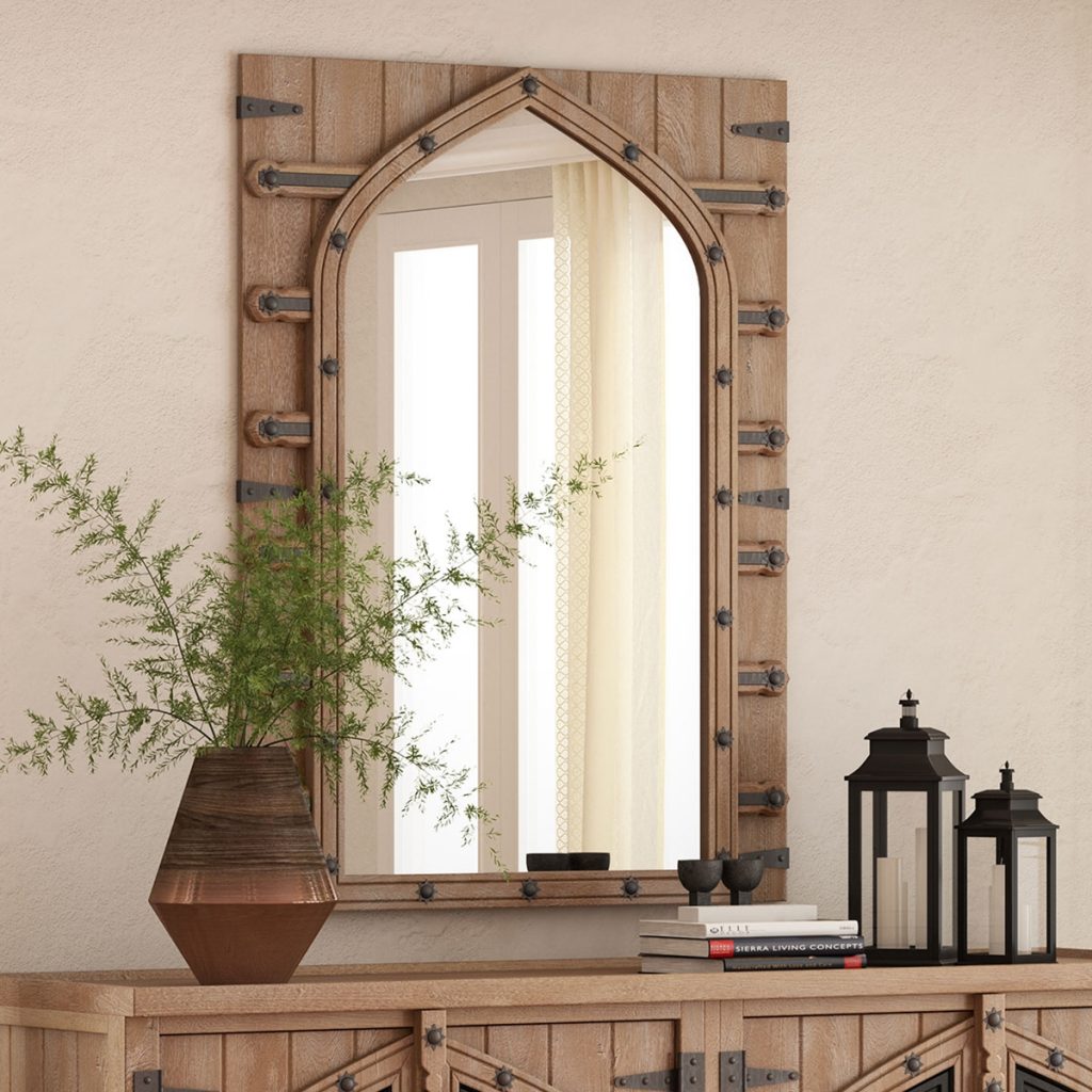 Abbotsbury Rustic Solid Wood Antique Mirror Frame