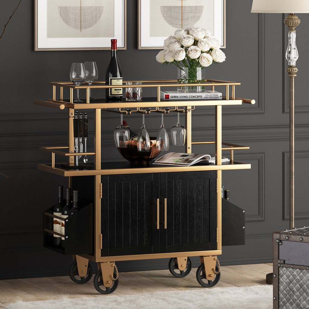 portable bar cart