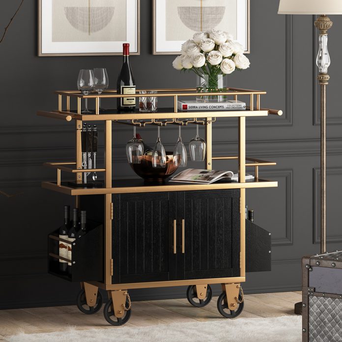 portable bar cart