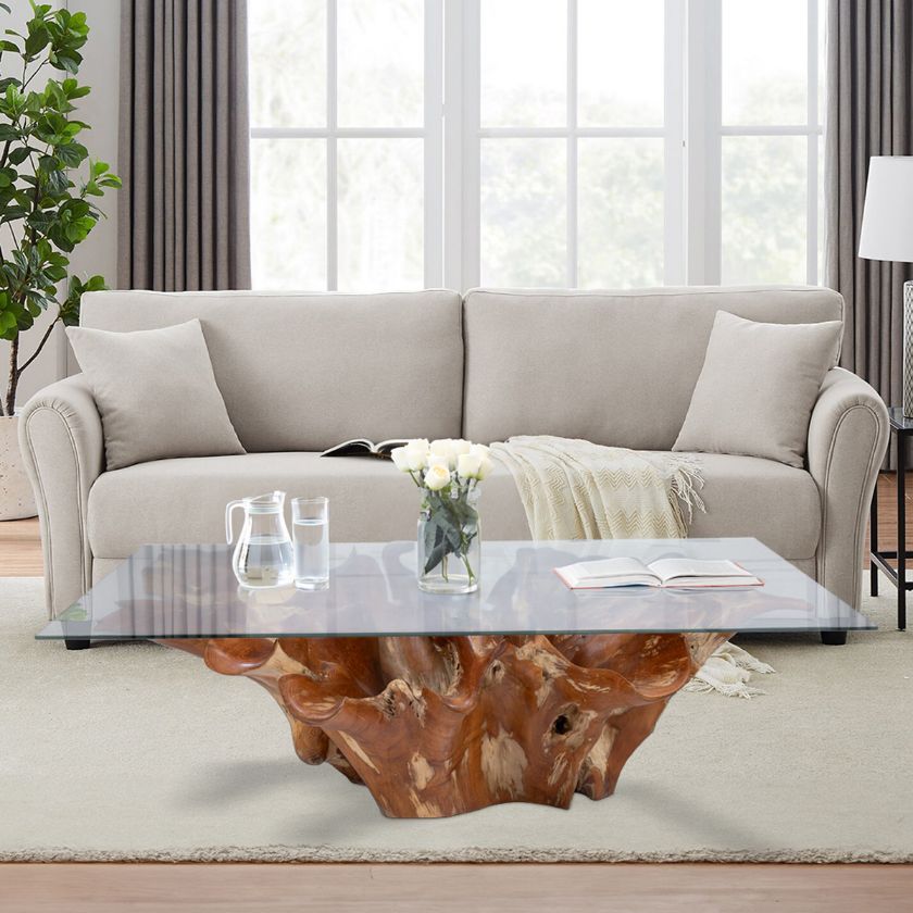 Clovelly Solid Teak Root Coffee Table
