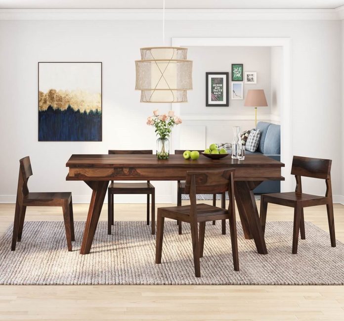 Rustic modern dining table