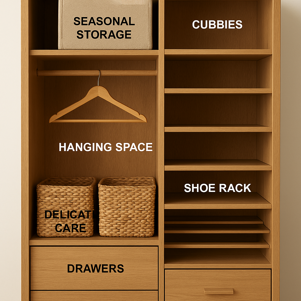 Evaluating storage need for understanding as per your clothing needs which out of these configuration need to doubled