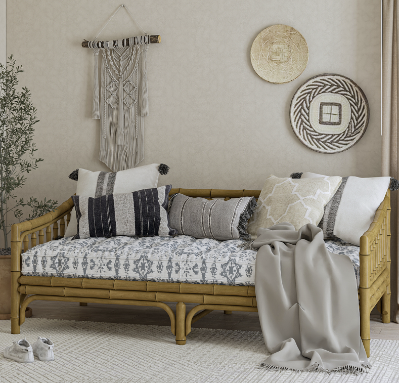 Sheffield Rattan Daybed Sofa.