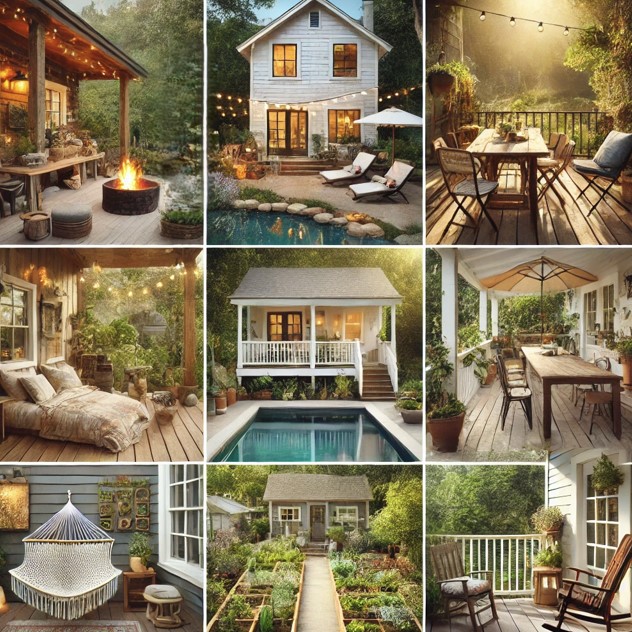 Different Zones from Cozy Lounging Nook to a Luxe Gathering Spot for a Perfect Outdoor Retreat.