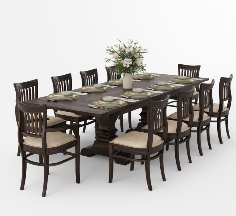 Chantilly Chic Solid Wood Extendable Dining Table Set
