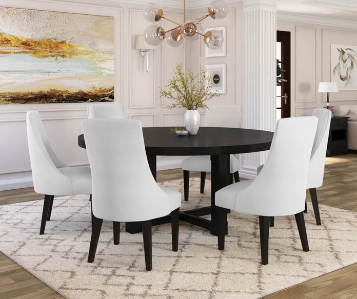 evanston-rustic-solid-wood-round-dining-table-chair