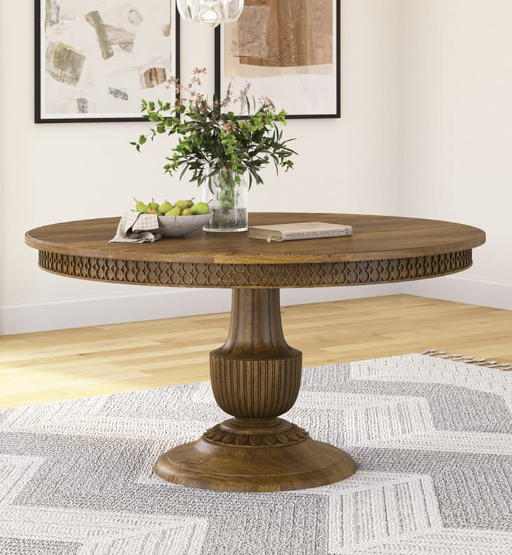 Rouse Old World 60 Inch Round Pedestal Dining Table