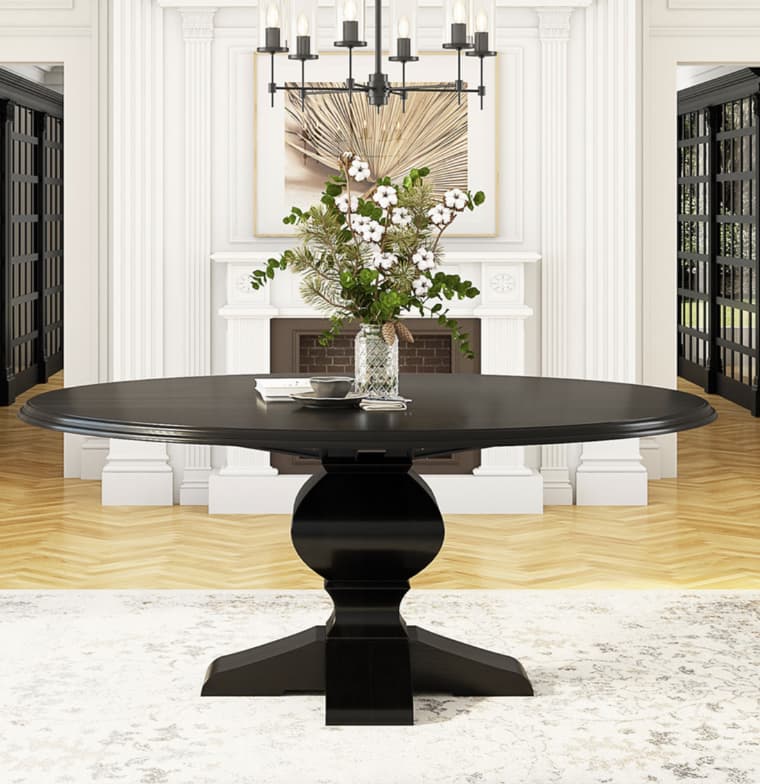 Sierra Nevada Rustic Solid Wood Large Round Dining Table