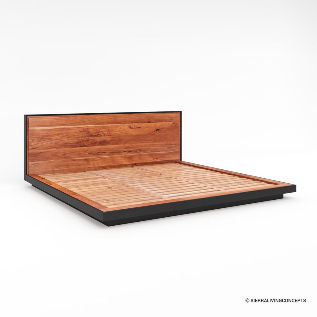 Paradise Modern Rustic Platform 2 Tone Alaskan King Bed Frame