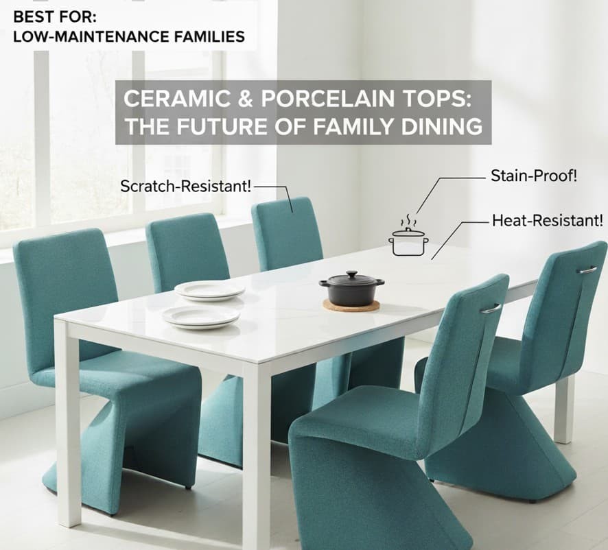 Ceramic & Porcelain Dining Tops