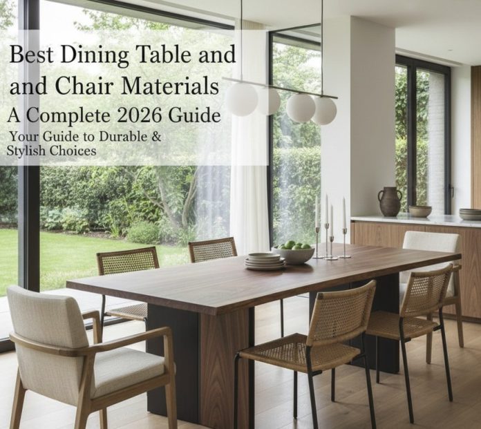 Know which material suits best for your dining table and chairs