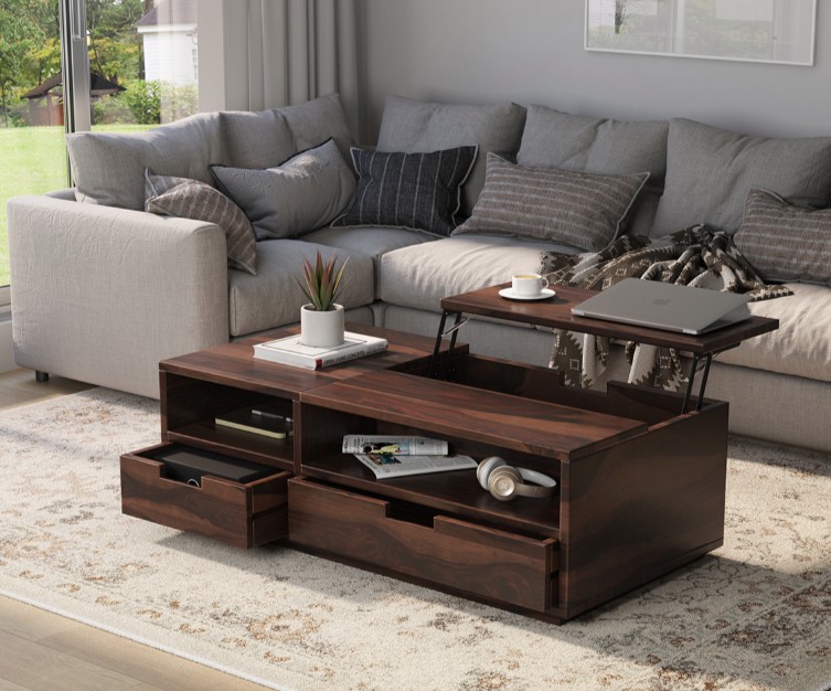 Selby Lift Top Storage Coffee Table Solid Wood