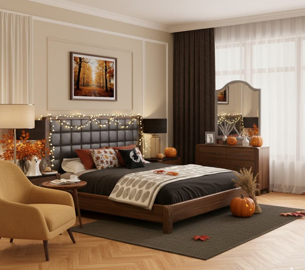 Minimalist Halloween Themed Bedroom Decor