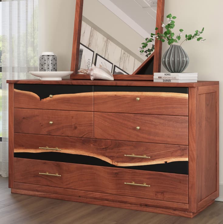 Morada Epoxy Modern Dresser with 6 Drawers