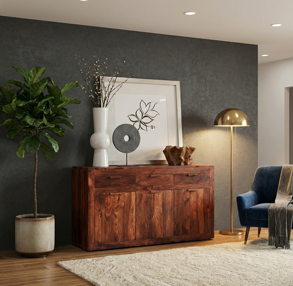 Modern Simplicity Buffet Cabinet with Drawer