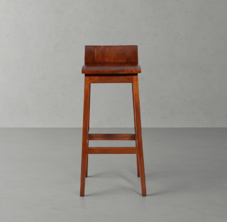 Bellflower Modern Contemporary Rustic Solid Wood Tall Bar Chair