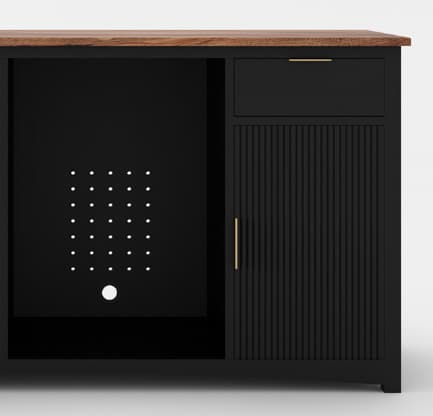 Dedicated cutout for mini fridge installation