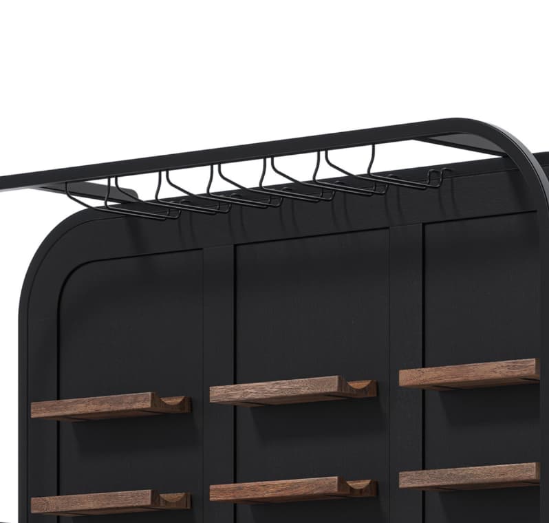 Stemware rack plus, bottle display wine cradle