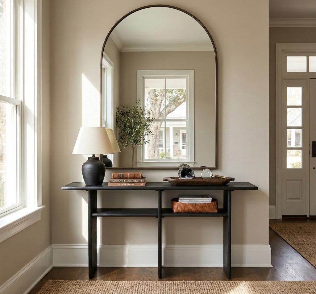 Regina 2 Tier Japandi Solid Wood Console Table