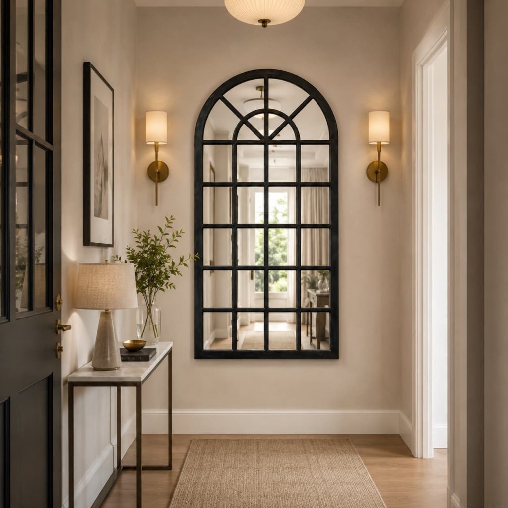 Bristol Traditional Arched Window Wall Mirror