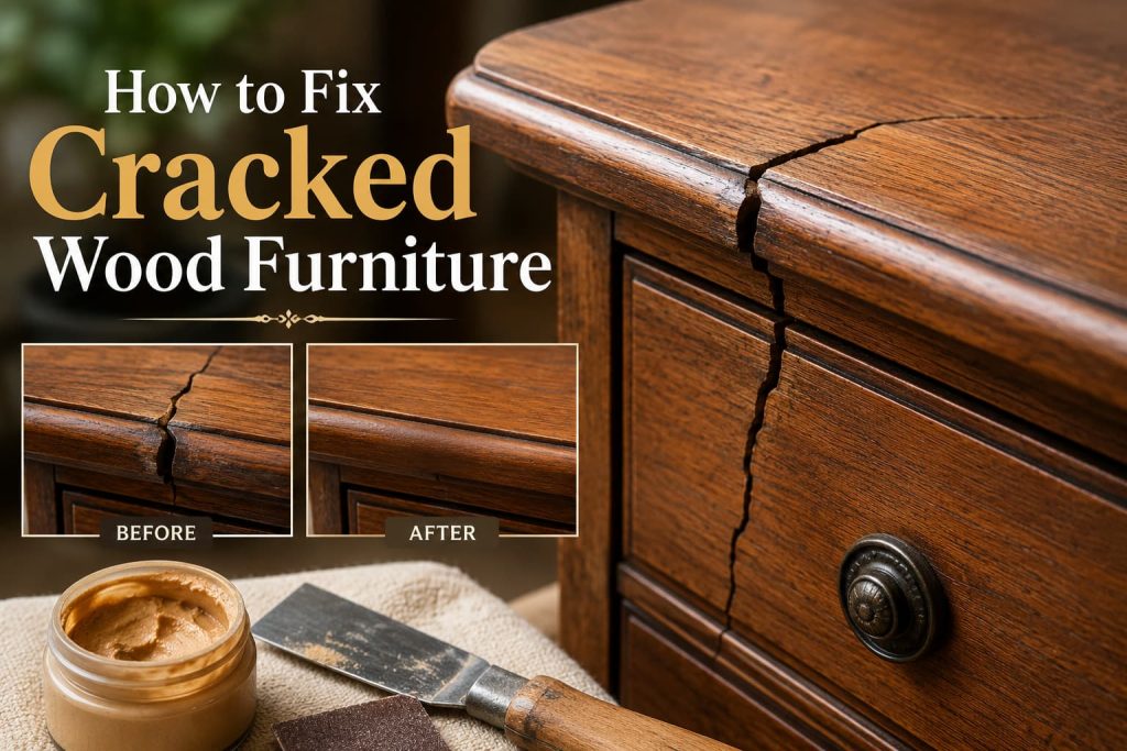 how to fix cracked wood furniture