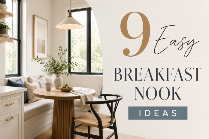 Modern breakfast nook with cozy banquette seating