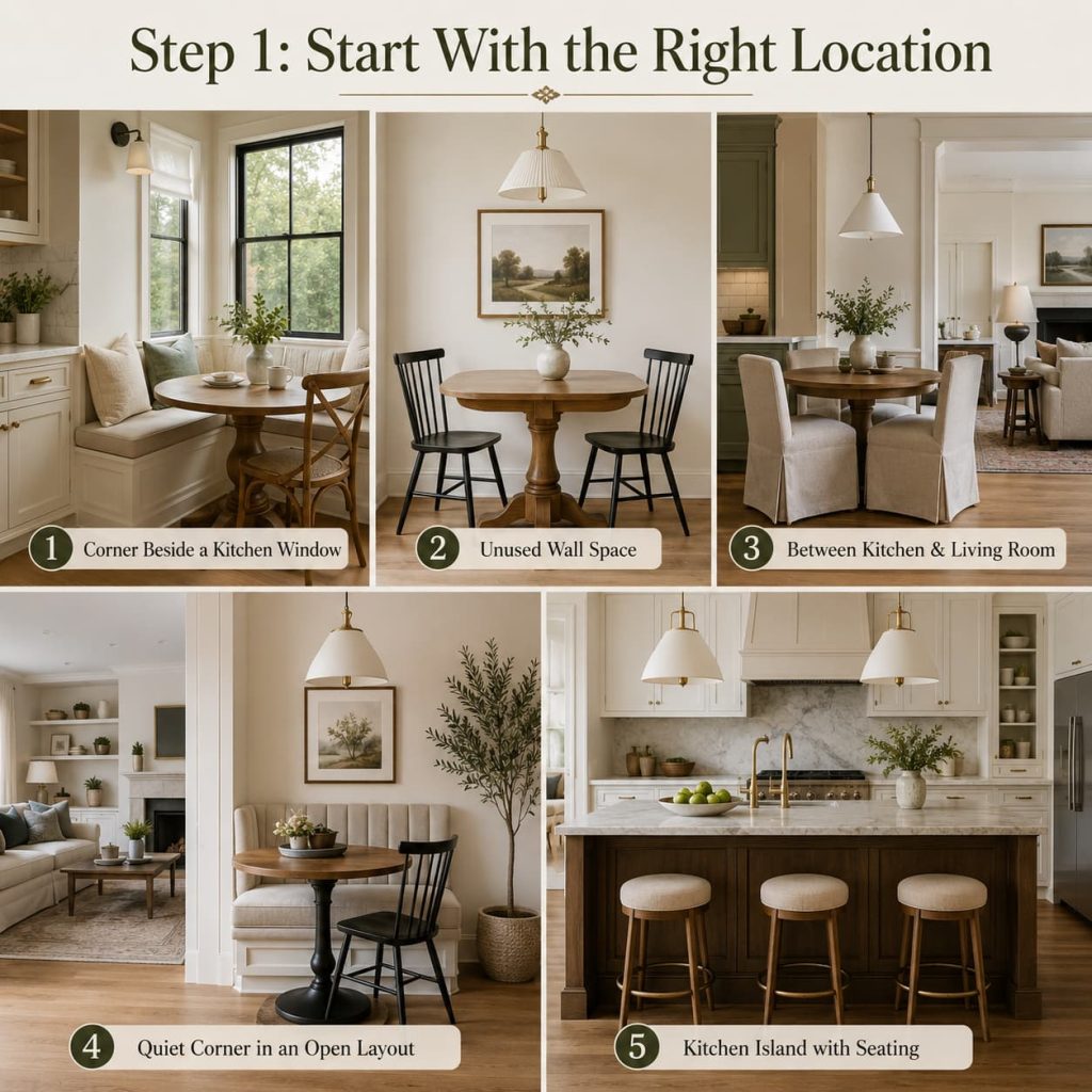 Pick one right location for the complete setup look