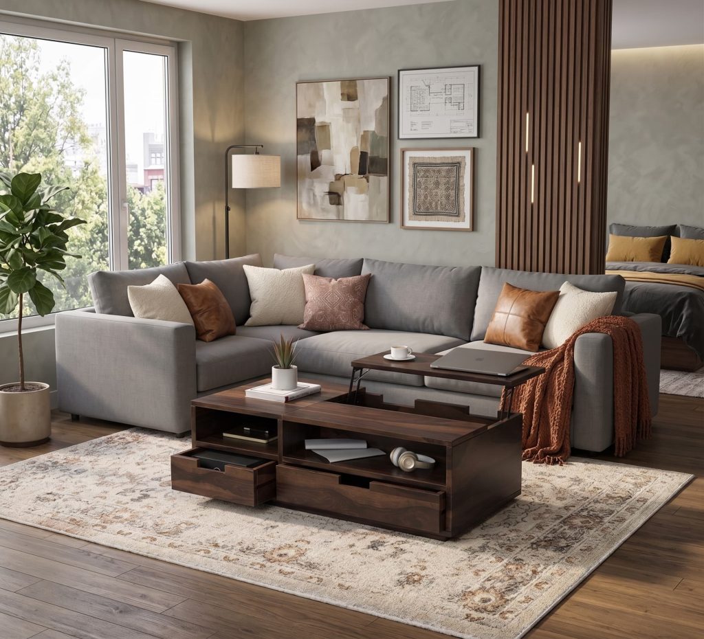 Selby Solid Wood Lift Top Coffee Table With Storage
