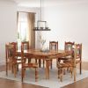 Picture of Peoria Solid Wood 9 Piece Square Dining Table Set For 8