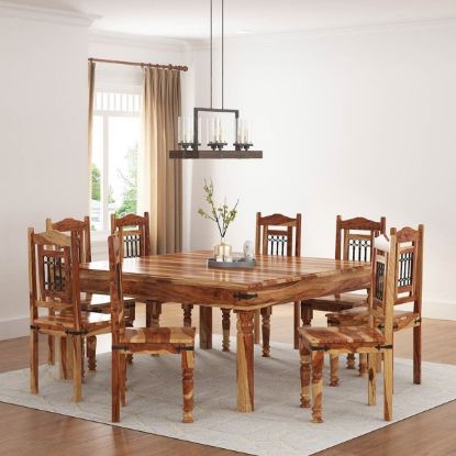 Picture of Peoria Solid Wood Square Dining Table Set