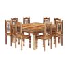 Picture of Peoria Solid Wood 9 Piece Square Dining Table Set For 8