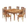 Picture of Peoria Solid Wood 9 Piece Square Dining Table Set For 8